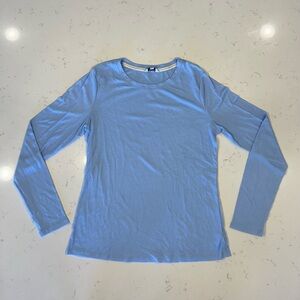 Crown & Ivy Blue Ribbed Long Sleeve Top, Women’s L
